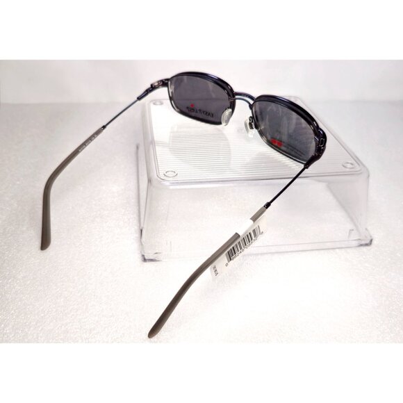 Black Wire Full Rim EasyTwist Bendy Polarized Clip-on Eyeglasses 53-18-140 NWT - Picture 7 of 12